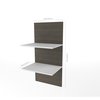 Bestar Cielo 20W Set of 19.5W Floating Shelves for Cielo Murphy Bed, Bark Grey & White 80168-1147